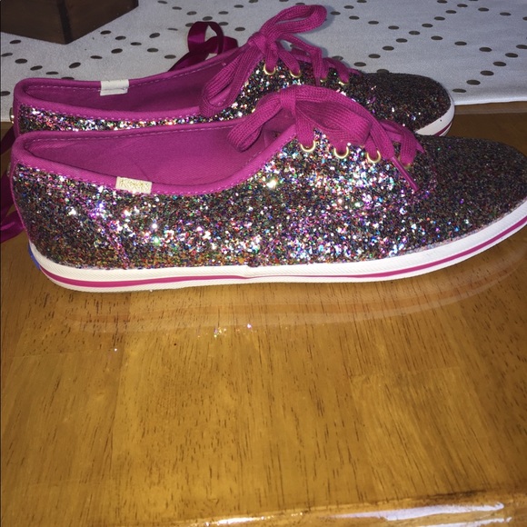 NWOT Keds Kate Spade Glitter Sneakers Size 8.5 - Picture 4 of 5